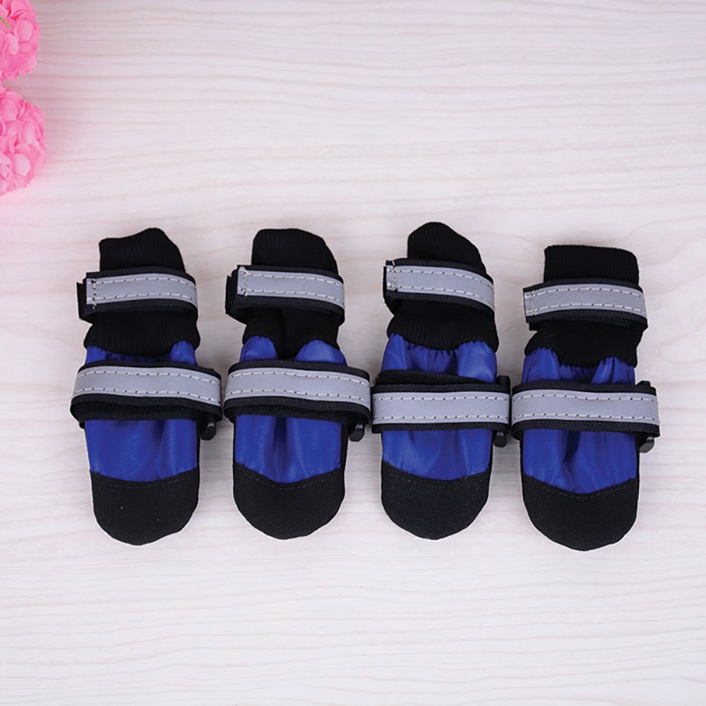 Zeez Blue Waterproof Non-Slip Pet Boots 4pk*
