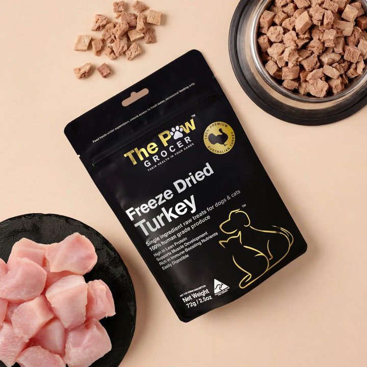 The Paw Grocer Freeze Dried Turkey Treats for Dogs & Cats