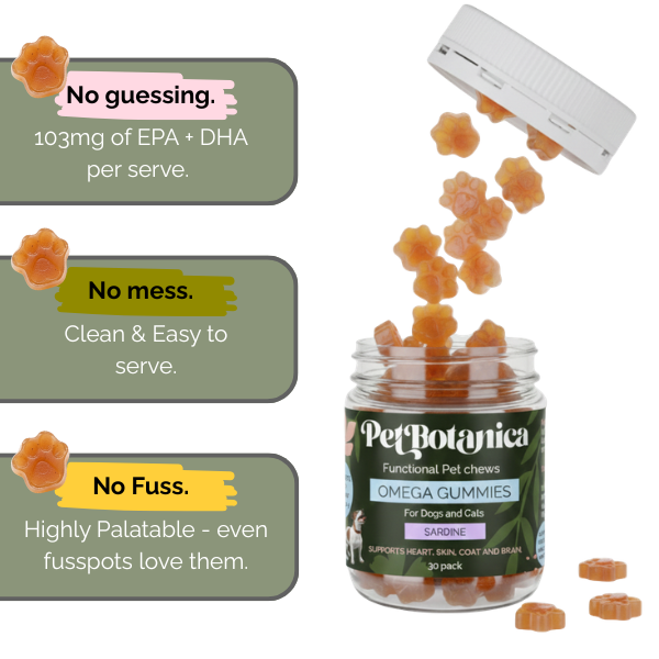 Pet Botanica Omega Gummies for Dogs & Cats 30pc