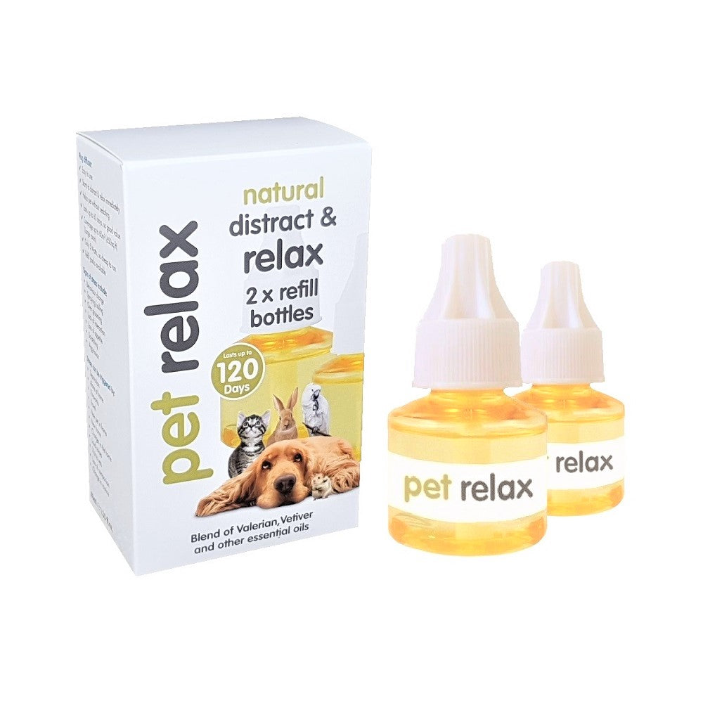 Pet Relax De-Stress & Calming 2 x Refill Bottles for Plug-In Diffuser