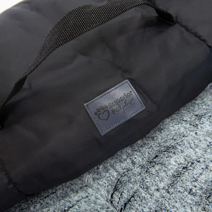 Superior Roll-Up Pet Travel Mat Artic Faux Fur
