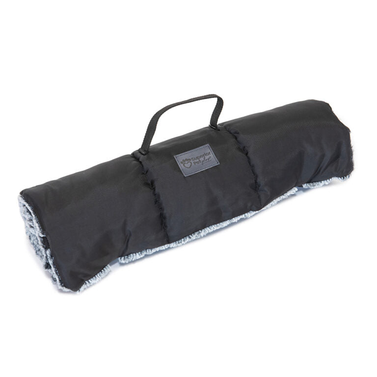 Superior Roll-Up Pet Travel Mat Artic Faux Fur