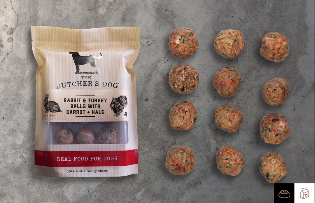 Rabbit & Turkey Balls w/ Carrot & Kale 12x40g