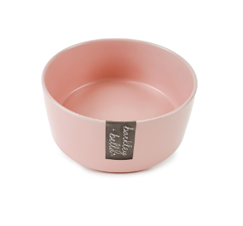Zen Ceramic Double Stand & Bowls 850ml Pink