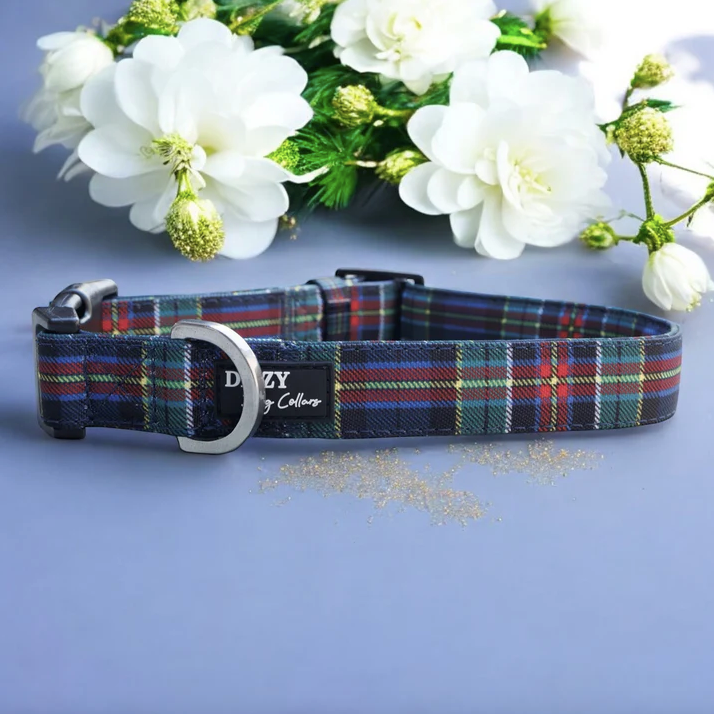 The Hamish: Scottish Tartan Canvas & Neoprene Dog Collar