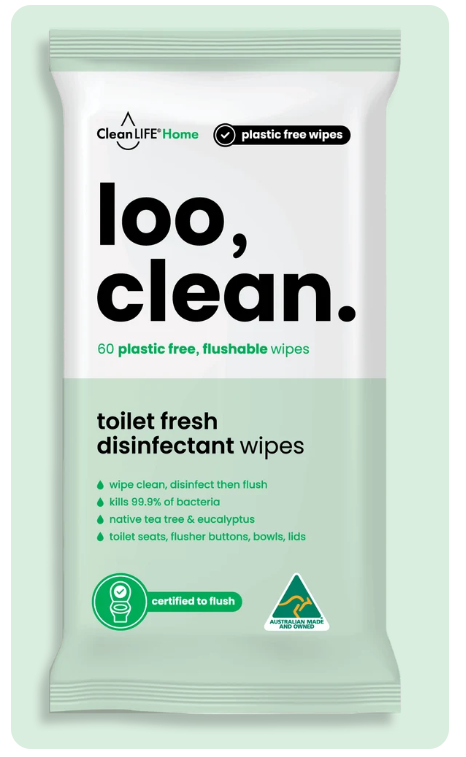 Loo Clean Toilet Disinfectant Wipes 60pk