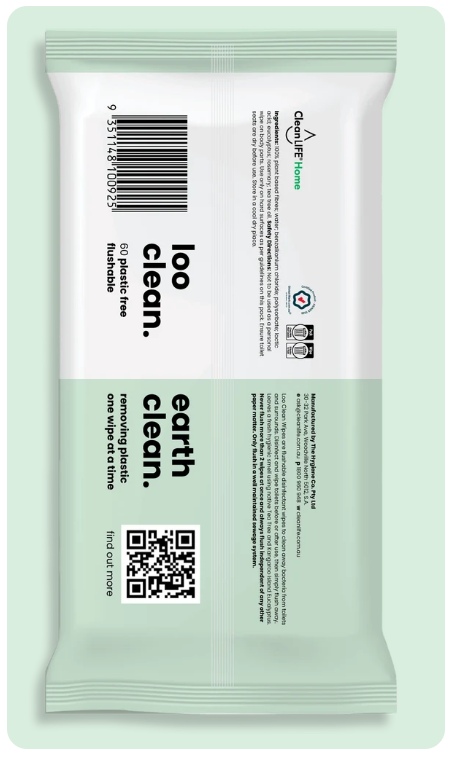 Loo Clean Toilet Disinfectant Wipes 60pk