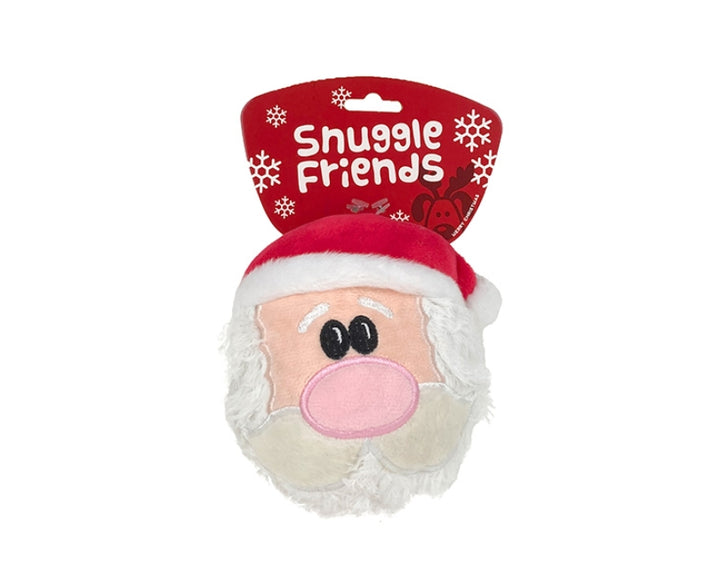 Snuggle Friends Dog Toy Xmas Santa Ball