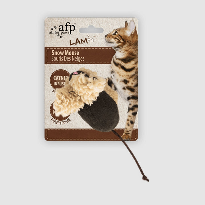 Snow Mouse Cat Toy 5.5cm