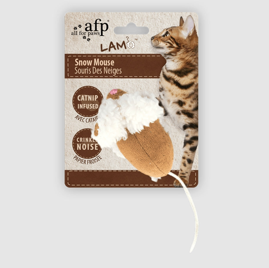 Snow Mouse Cat Toy 5.5cm