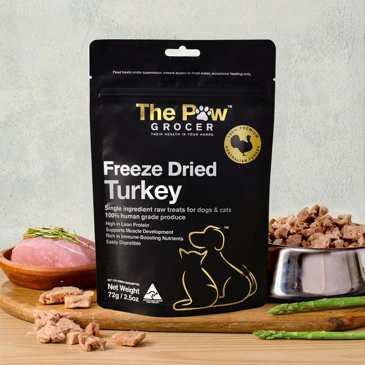 The Paw Grocer Freeze Dried Turkey Treats for Dogs & Cats