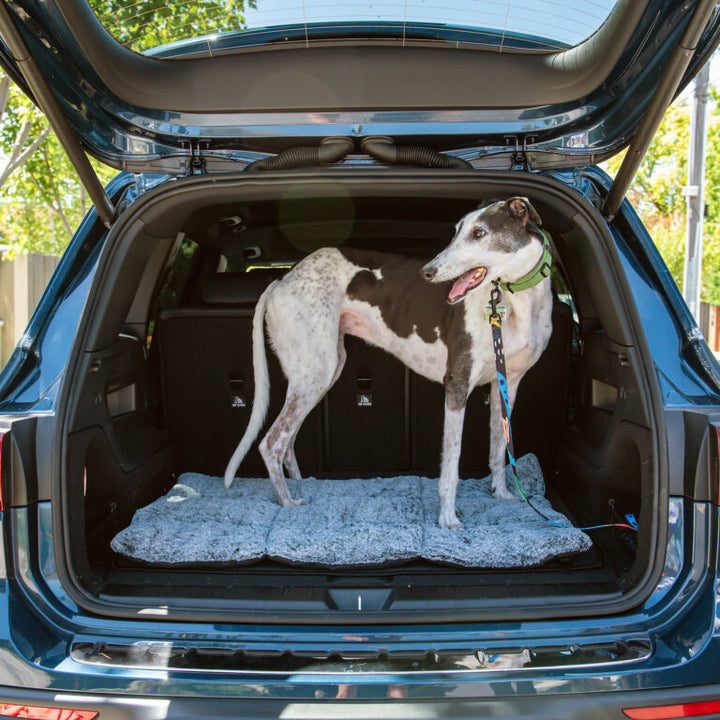 Superior Roll-Up Pet Travel Mat Artic Faux Fur