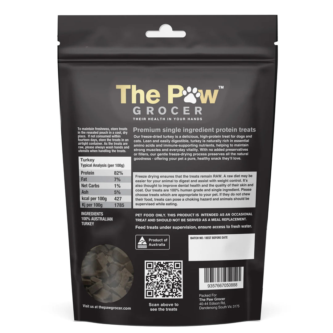 The Paw Grocer Freeze Dried Turkey Treats for Dogs & Cats