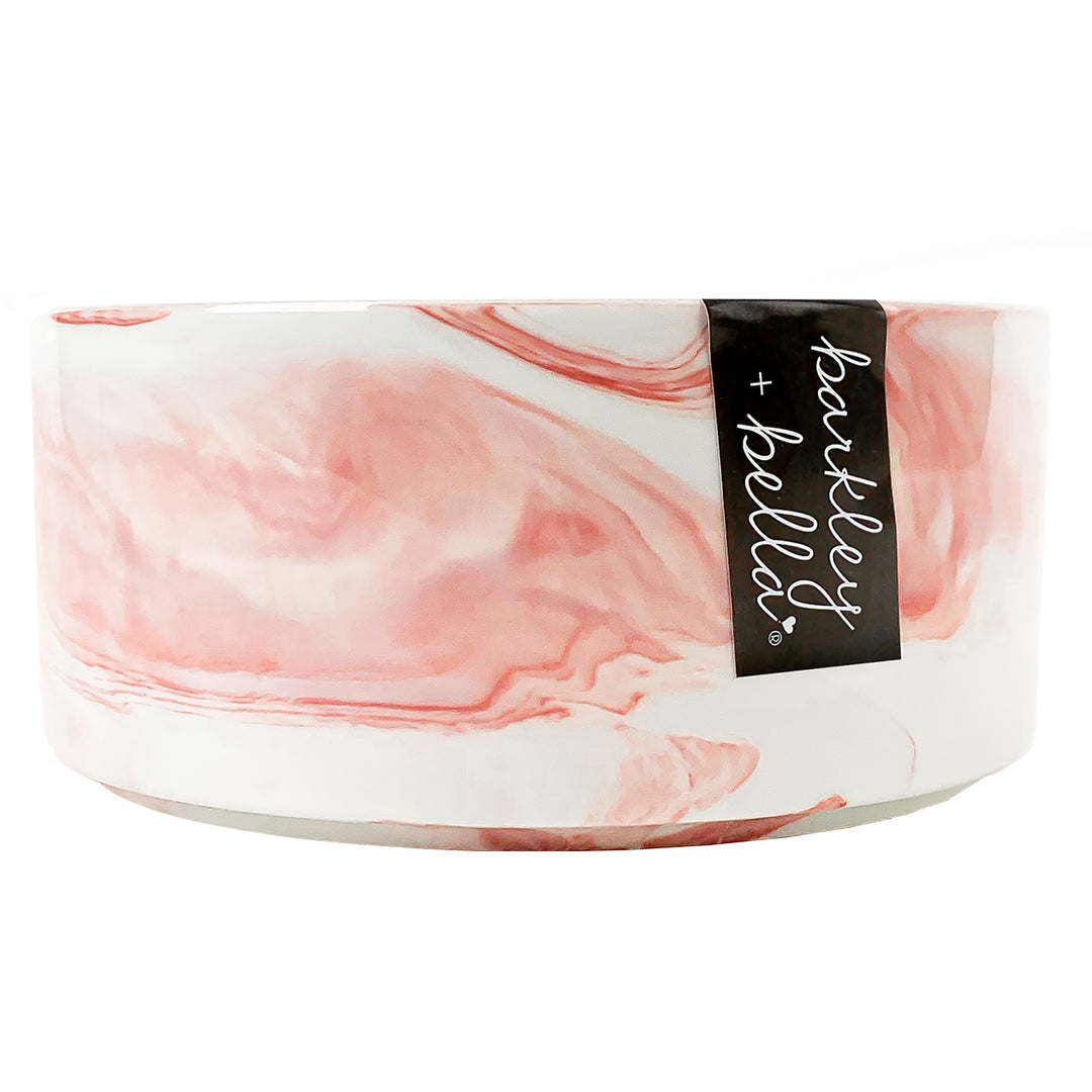 Zen Ceramic Single Stand & Bowl 850ml Pink Marble