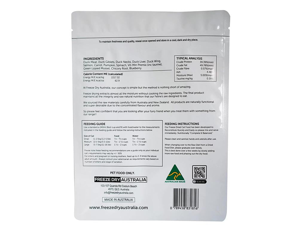 Freeze Dry Australia Freeze Dried Raw Cat Food