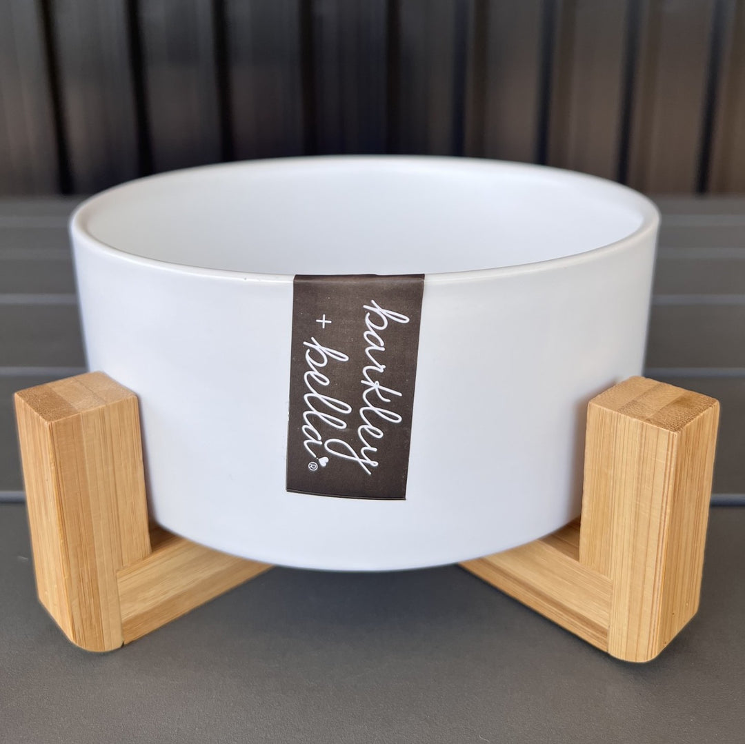 Zen Ceramic Single Stand & Bowl 850ml White