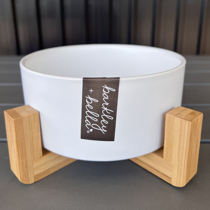Zen Ceramic Single Stand & Bowl 850ml White