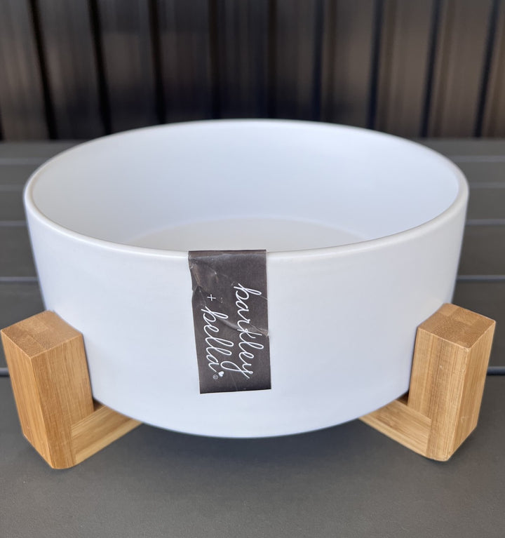 Zen Ceramic Single Stand & Bowl 1.8L White