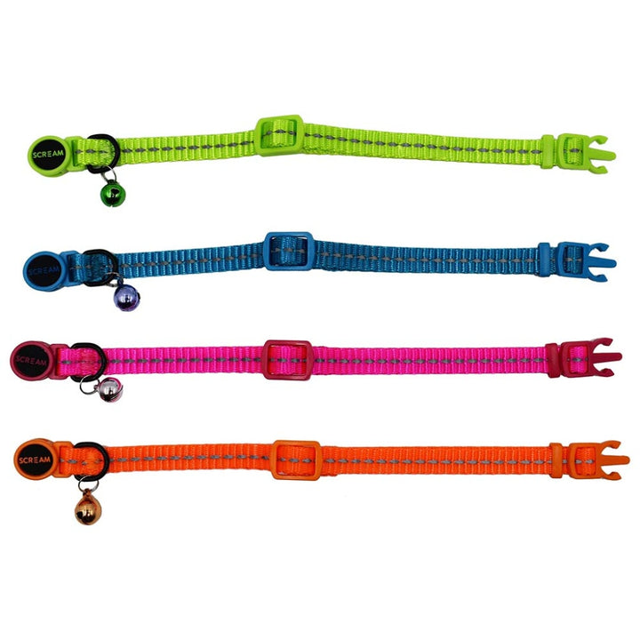 Scream Reflective Break-Away Nylon Cat Collar 19-31cm