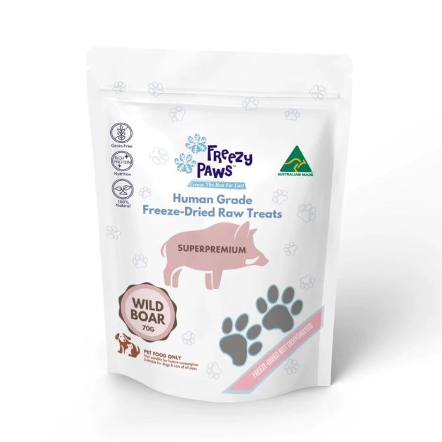 Freezy Paws Freeze Dried Wild Boar Treats 70g